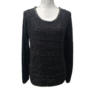 A.n.a Black Crew neck Sweater Size XL Petite